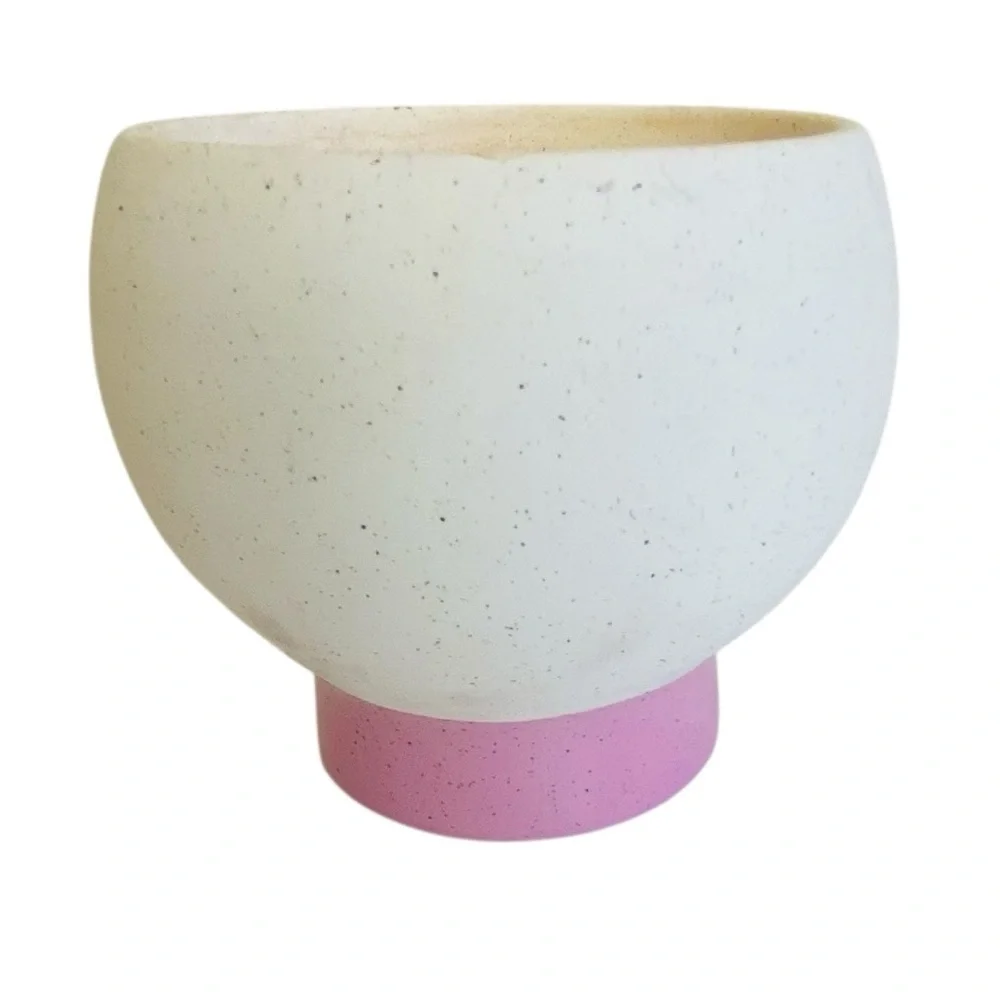 Bath & Body Works Ceramic Face Pedestal 3 Wick Candle Holder